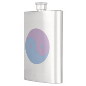 陰陽パープルアンドブルーピースメディテーションデザイン フラスク (左)