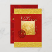 陰陽ピグペーパー中国のカット年2019フラットカード エンクロージャーカード (正面/裏面)