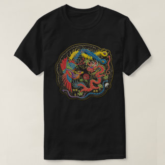 陰陽フェニックスおよびドラゴンのワイシャツ Tシャツ