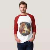 陰陽フェニックス – バランスを通じて再生 Tシャツ (正面フル)