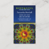 陰陽フラクタルピーコックマンダラニューエイジ 名刺 (正面)