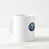 陰陽プルオーバーの生命地球の木と宇宙 コーヒーマグカップ (正面左)