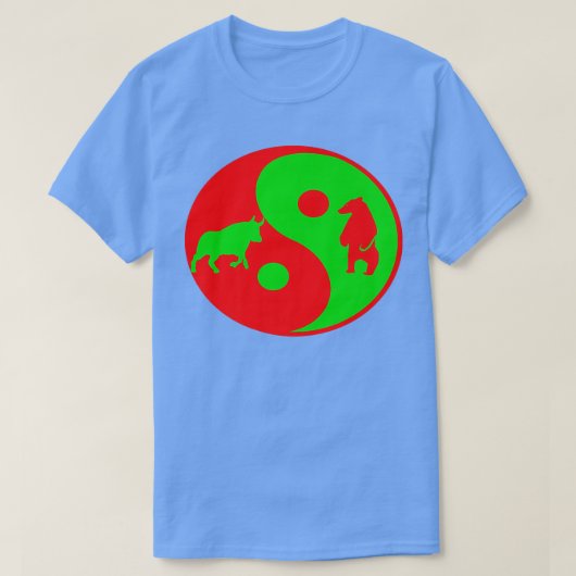 陰陽ベア強気株取引プレミアム2099 Tシャツ (デザイン正面)