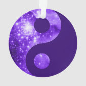 陰陽マークの紫色の星 オーナメント (裏面)