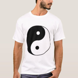 陰陽マーク - シンプルな黒と白のバランス Tシャツ