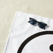 陰陽マーク - ソリッドタトゥーデザイン ビーチタオル (インサイチュ)