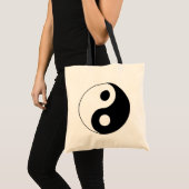 陰陽マーク 白黒 トートバッグ (正面(商品))