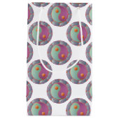 陰陽メダリオンバイオレットターコイズ スモールペーパーバッグ (正面)