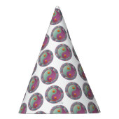 陰陽メダリオンバイオレットターコイズ パーティーハット (右)