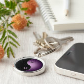 陰陽モノグラム – 紫 キーホルダー (側面)