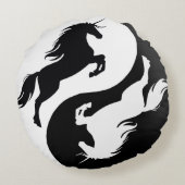 陰陽ユニコーン装飾用クッション ラウンドクッション (裏面)