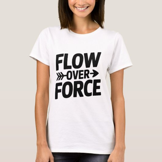 陰陽ヨガランスウェア Flow Over Force _1 Tシャツ (正面)