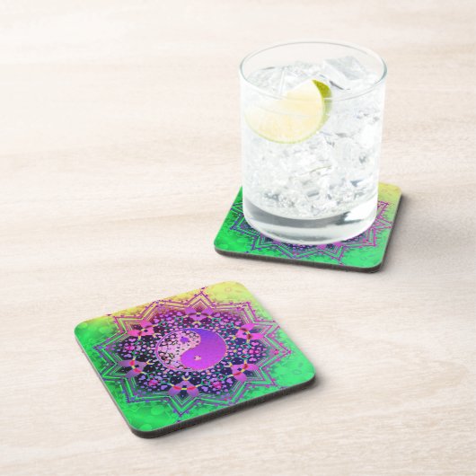 陰陽レインボーラブコルクコースター コースター (右側)