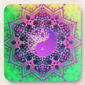 陰陽レインボーラブコルクコースター コースター (正面)