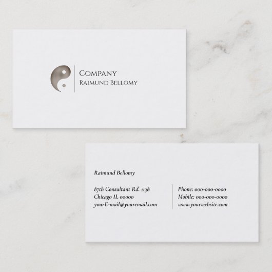 陰陽ロゴ名刺 名刺 (正面/裏面)