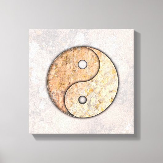 陰陽ロックアートトーキングキャニオンズ，ニューメキシコ キャンバスプリント (正面)