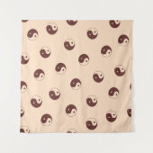 陰陽中国手書き タペストリー (正面(横))