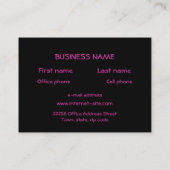 陰陽事業 – ピンク 名刺 (裏面)