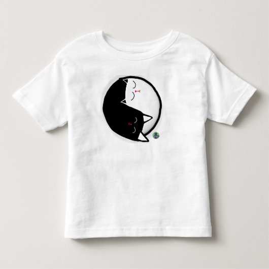 陰陽子猫 トドラーTシャツ (正面)