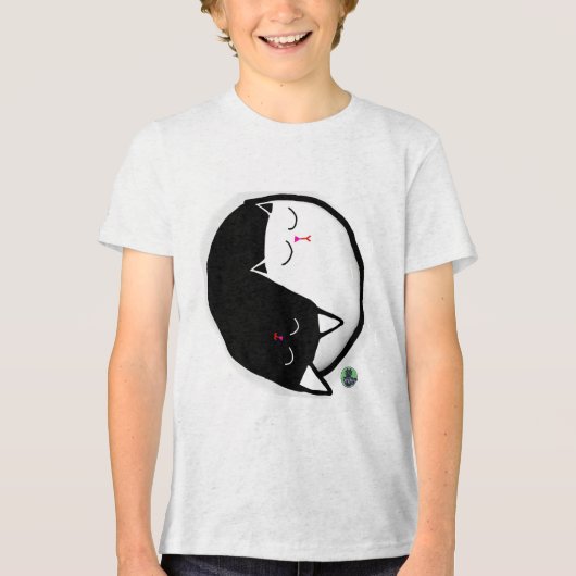 陰陽子猫 トライブレンドTシャツ (正面)