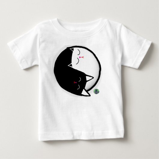 陰陽子猫 ベビーTシャツ (正面)