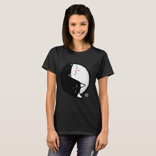 陰陽子猫 Tシャツ (正面フル)
