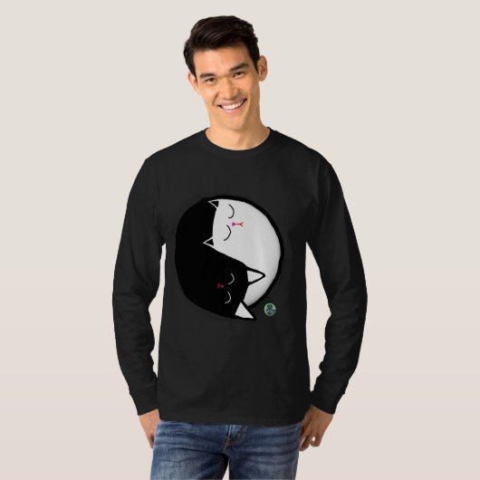 陰陽子猫 Tシャツ (正面フル)