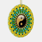 陰陽孔雀サンサークルセラミックオーナメント セラミックオーナメント (右)