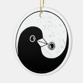 陰陽平和はクリスマスの飾りを持つ セラミックオーナメント (左)