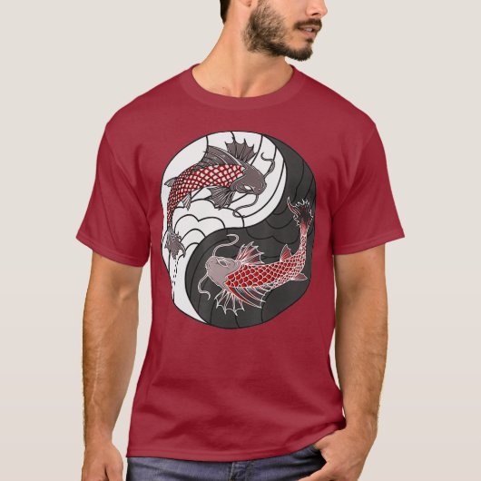 陰陽日本のコイ Tシャツ (正面)