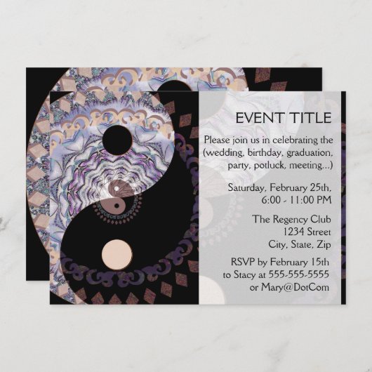 陰陽曼荼羅記号 招待状 (正面/裏面)