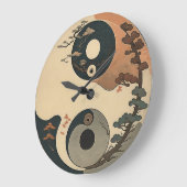陰陽木 ラージ壁時計 (傾斜)