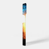 陰陽氷と火の神聖なシンボル iPhoneケース (右側面)