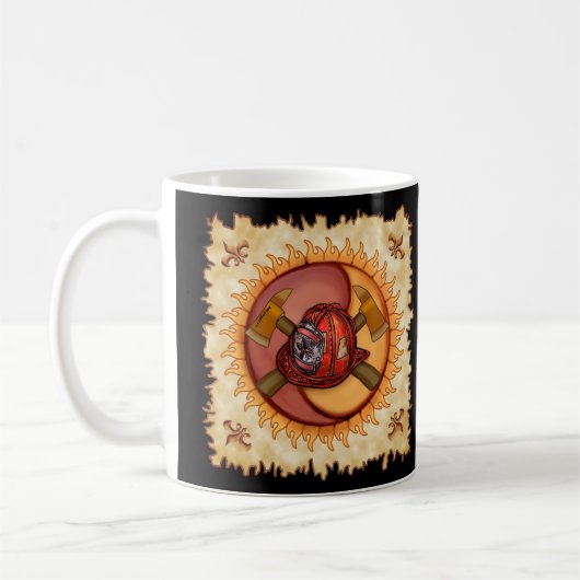 陰陽消防士マグカップ コーヒーマグカップ (左)