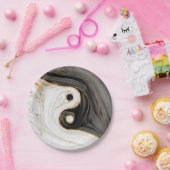 陰陽液大理石 ペーパープレート (パーティー)