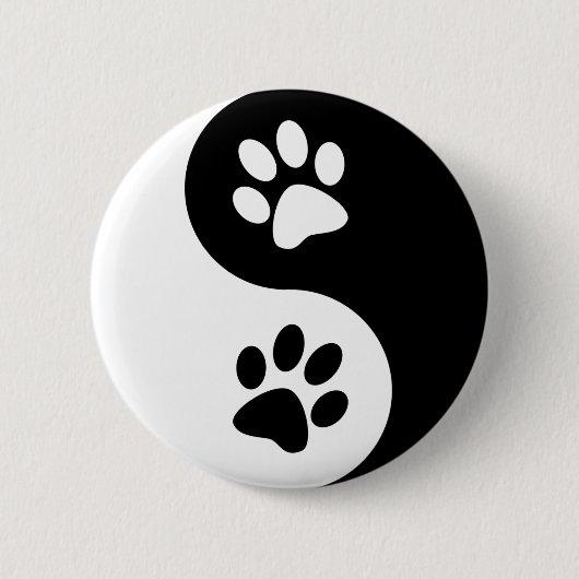 陰陽犬の足 缶バッジ (正面)