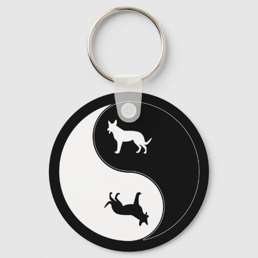 陰陽犬 キーホルダー (正面)