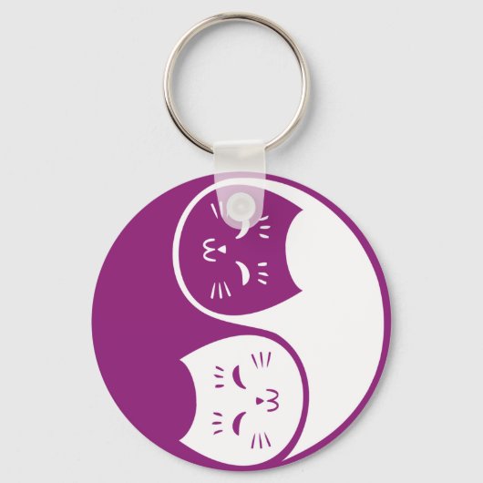 陰陽猫の梅 キーホルダー (正面)