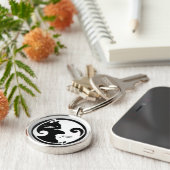 陰陽猫上品なKeychain キーホルダー (側面)