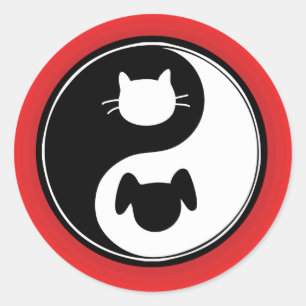 陰陽猫犬 ラウンドシール