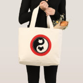 陰陽猫犬 ラージトートバッグ (正面(商品))