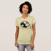 陰陽猫猫の鳴き声のオーガニックなTシャツの|タオ Tシャツ (正面フル)
