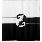 陰陽猫 シャワーカーテン (正面)