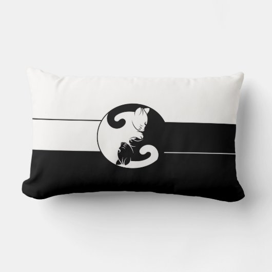陰陽猫 ランバークッション (正面)