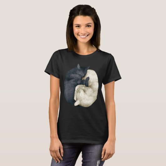 陰陽猫 2 Tシャツ (正面フル)
