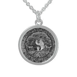 陰陽生命の樹 スターリングシルバーネックレス