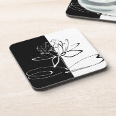 陰陽白黒ロータスブロッサム コースター (左側)