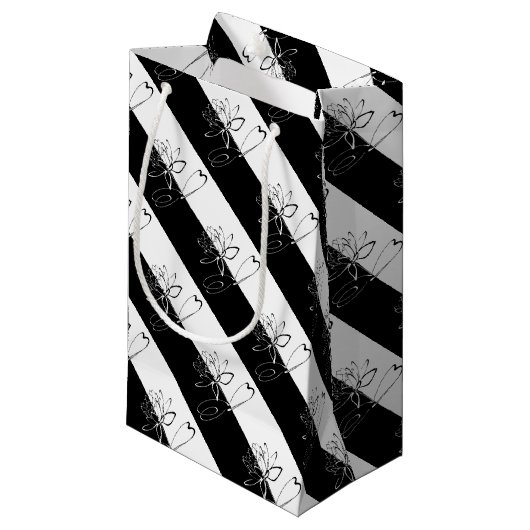 陰陽白黒ロータスブロッサム スモールペーパーバッグ (正面アングル)