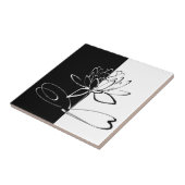 陰陽白黒ロータスブロッサム タイル (側面)