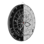 陰陽白黒ロータスブロッサム ダーツボード (正面左)